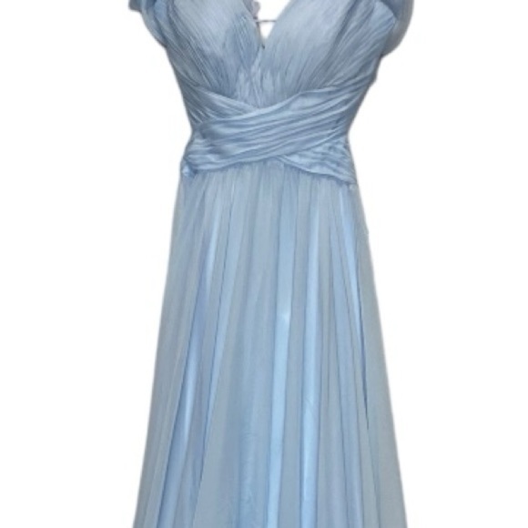 Mac Duggal Ruffle Tiered Cut-Out Chiffon Gown - Picture 4 of 16